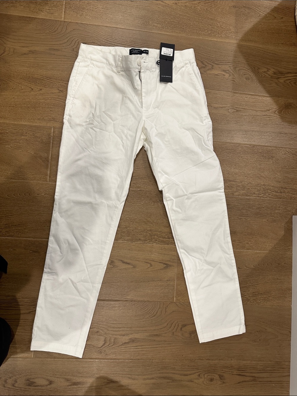 Club Monaco Men's White Chinos